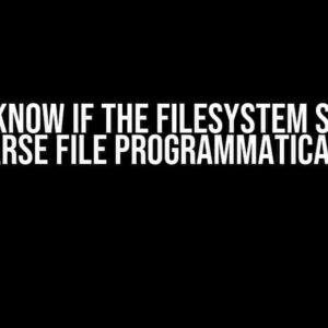 How to Know if the Filesystem Supports Sparse File Programmatically