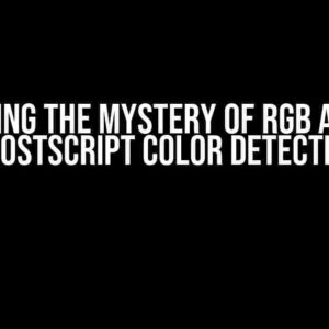 Unraveling the Mystery of RGB and CMYK Ghostscript Color Detection